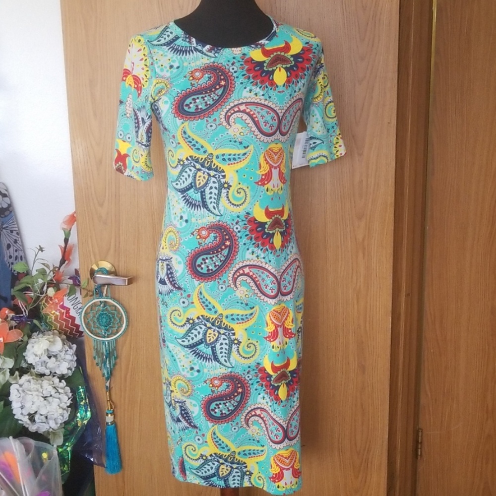 💞4 for $20💞 Teal Paisley Julia Dress